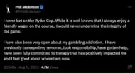 Phil Mickelson's response to the situation (via X)